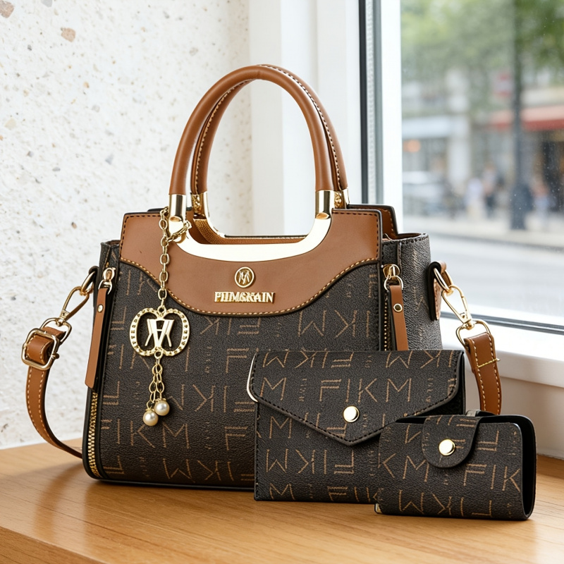 Luxury Bags & Leather Repair Of Atlanta Reviews - 3-częściowy zestaw torebek z nadrukowanymi literami