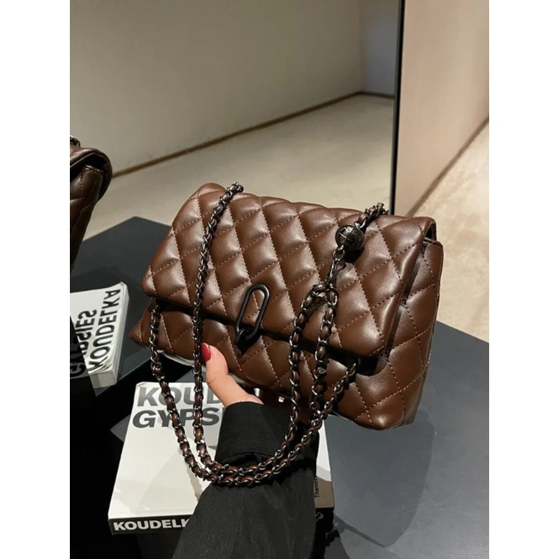 Damska beżowa torebka z łańcus – Luxury Bags For School recenzja i cena